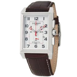Locman Men's 'Sport' Stainless Steel and Leather Quartz Date Watch
