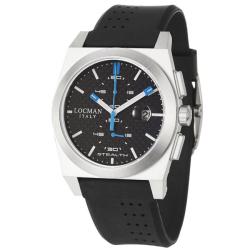 Locman Men's 'Sport' Stainless Steel and Rubber Quartz Date Watch