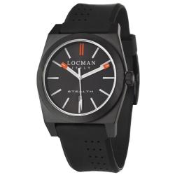 Locman Men's 'Sport' Black Titanium and Rubber Quartz Date Watch