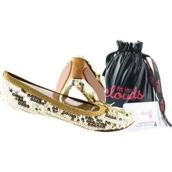 Women's Sequin Foldup Shoes Gold Sequin