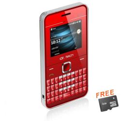 dr. Tech IP88 Dual SIM Unlocked Red Cell Phone with Micro 4GB Memory Card