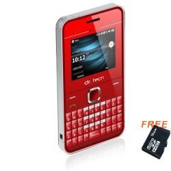 dr. Tech IP88 Dual SIM Unlocked Red Cell Phone with Micro 16GB Memory Card