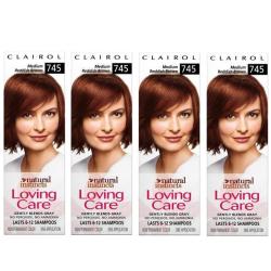 Clairol Loving Care '#745 Medium Reddish Brown' Hair Color (Pack of 4)