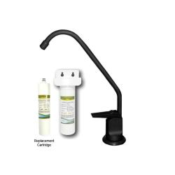 Westbrass Flat Black 9-inch Touch-flo Cold Water Dispenser with Under-counter Filter Kit