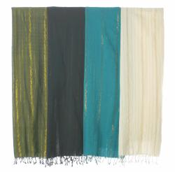 Cotton Gold Threads Lightweight Shawl (Nepal)