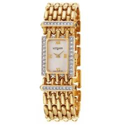 Wittnauer Women's 'Crystal' Yellow Goldplated Stainless Steel Quartz Watch