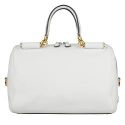 Dolce & Gabbana White Leather Satchel