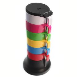 Colorful 6-piece Cascading Plastic Cups Set