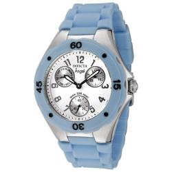 Invicta Women's Angel White Dial Baby Blue Silicon Watch