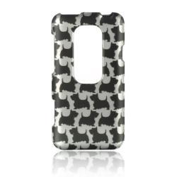 Luxmo Black Schnauzer Rubber Coated Case for HTC EVO 3D