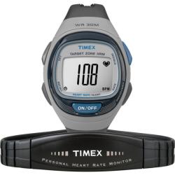 Timex Men's T5K541 Personal Trainer Heart Rate Monitor Grey/Black/Blue Watch