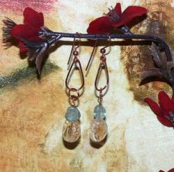 Susen Foster Copper Golden Sunshine Citrine and Apatite Earrings