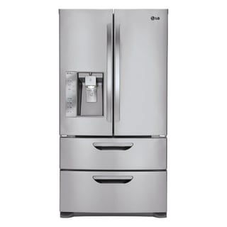 LG LMX31985ST Freestanding 30 5 Cubic Foot French 4-Door Refrigerator  Freezer