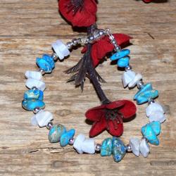 Susen Foster Silverplated Catamaran Jasper and Variscite Bracelet