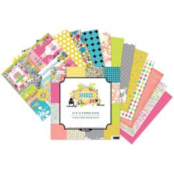 Pink Paislee Soiree 12x12-inch Paper Pack
