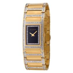 Wittnauer Men's 'Crystal' Yellow Goldplated Stainless Steel Quartz Swarovski Watch
