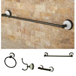 Oil Rubbed Bronze 4-piece Bathroom Accessory Set