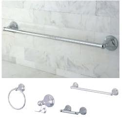 Chrome 4-piece Bathroom Accessory Set