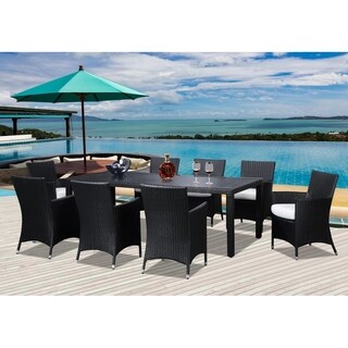 Italy 220 Wicker Patio Table and Chair Outdoor Dining Set