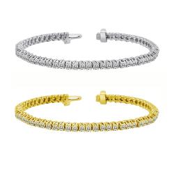 14k Gold 9ct TDW Diamond Tennis Bracelet (I-J, I1-I2)