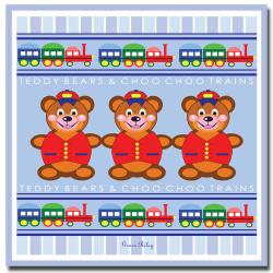 Grace Riley 'Teddy Bears & Choo Choo Trains' Canvas Art