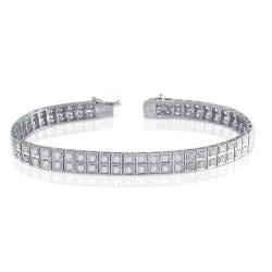 14k White Gold 4ct TDW Diamond Tennis Bracelet (I-J, I1-I2)