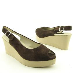Steven Steve Madden Women's 'Avenues' Brown Slingback Wedges