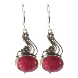 Sterling Silver Ruby Earrings (India)