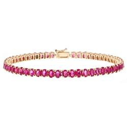 14k Yellow Gold Thai Ruby Bracelet