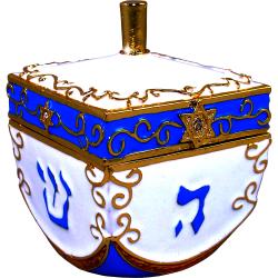 Objet d'Art 'Dreidel' Jewish Toy Top Trinket Box