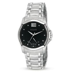 Wittnauer Men's Montserrat Diamond-accented Black Dial Watch