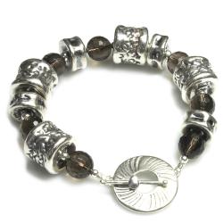 Sterling Silver Smokey Quartz Bracelet