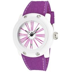 Glam Rock Women's 'Miami Beach' Fuschia Silicon Watch