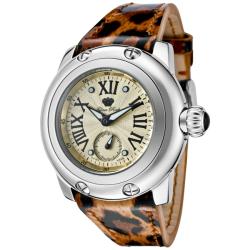 Glam Rock Women's 'Palm Beach' Maculate Genuine Leather Watch