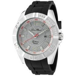 Lucien Piccard Men's 'A Diver' Black Silicon Watch