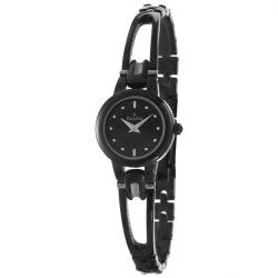 Bulova Women's 'Bracelet' Black Stainless Steel Quartz Watch