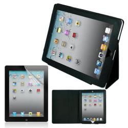 SKQUE Apple iPad 2 Leather Case with Screen Protector