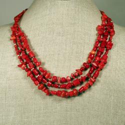 Designs Layered Red Coral Necklace (China)