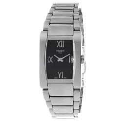 Tissot Women's 'Generosi' Black Dial Stainless Steel Quartz Watch