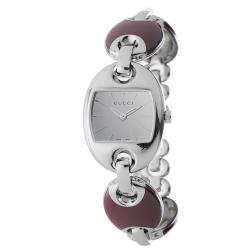 Gucci Women's 'Marina' Red Ceramic and Steel Bracelet Watch