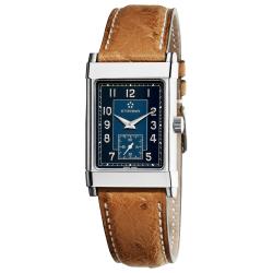 Eterna Women's 'Historique' Blue Dial Brown Leather Strap Watch