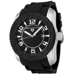 Swiss Legend Men's 'Commander' Black Dial Black Rubber Watch