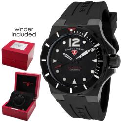 Swiss Legend Men's 'Abyssos' Black Dial Black Silicon Automatic Watch