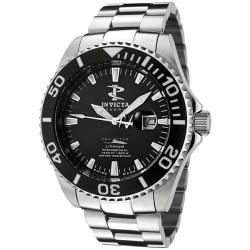Invicta Men's 'Reserve' Black Dial Stainless Steel Watch