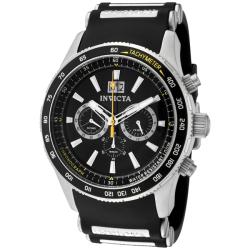 Invicta Men's 'Invicta II' Black Dial Black Rubber Chronograph Watch