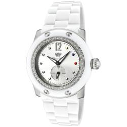 Glam Rock Women's 'Miami' White Plastic White Diamond Watch