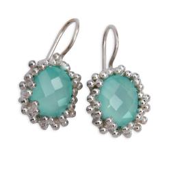 Sterling Silver Chalcedony Earrings (India)