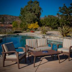 Honolulu Outdoor Brown Wicker Sofa Set