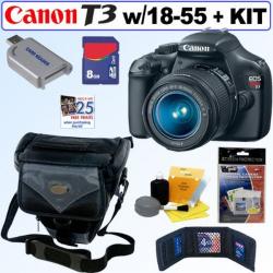 Canon EOS Rebel T3 12.2MP DSLR Camera/ 18-55mm IS II Lens/ 8GB Kit