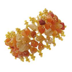 Lovely Carnelian Stone Beaded Toggle Bracelet (Philippines)